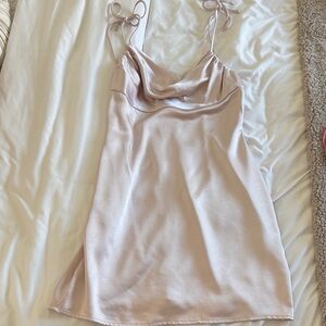 Princess Polly Blush Satin Dress